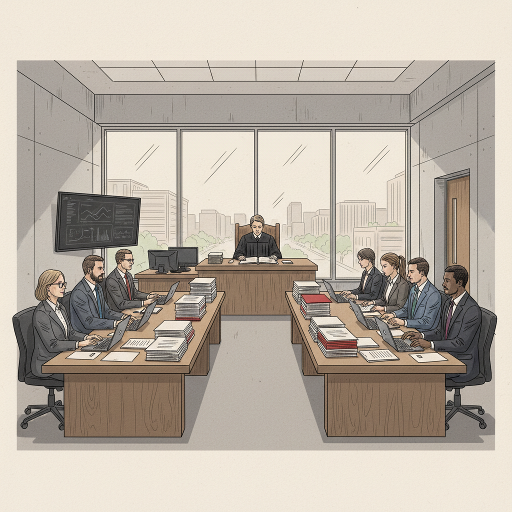 Illustration: Albertsons and Kroger Begin Delaware Trial Over Failed Merger