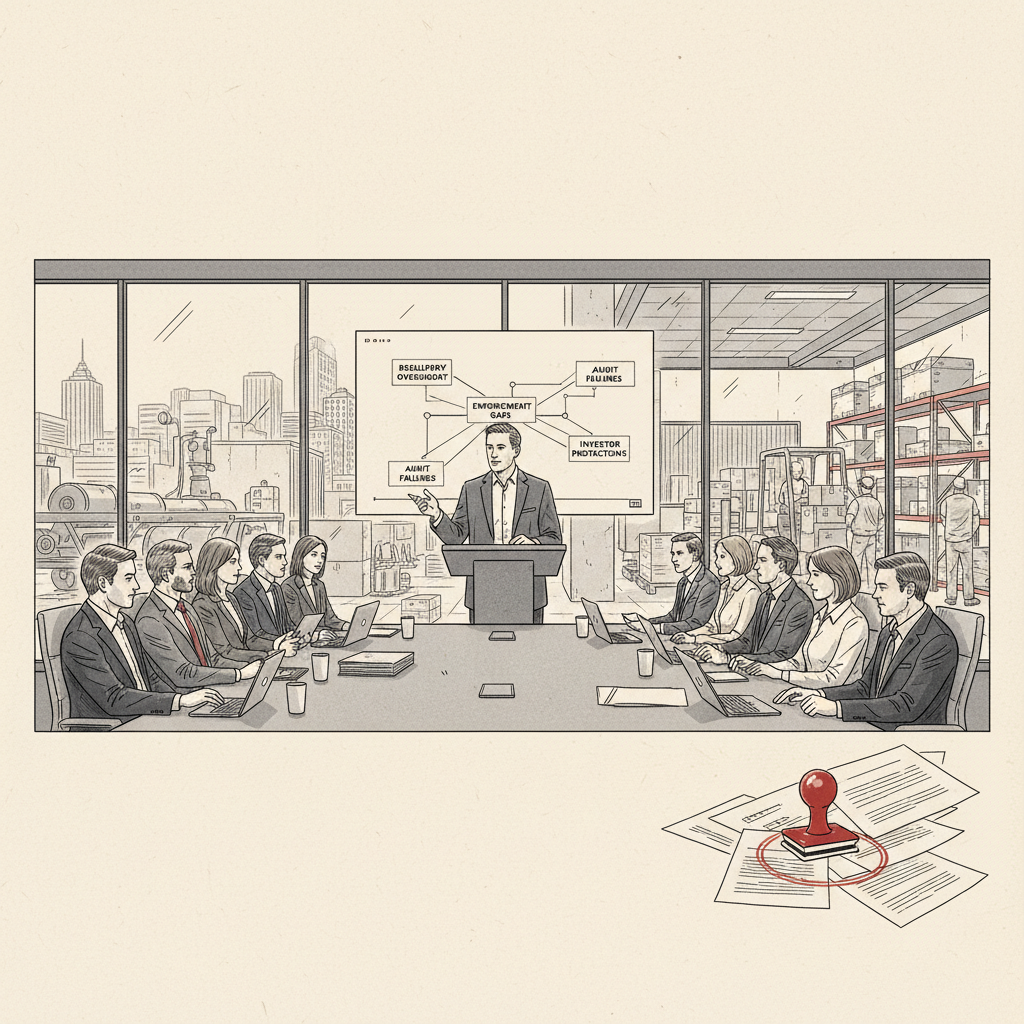 Illustration: Former SEC Lawyer Weighs PCAOB Audit Oversight and Enforcement Gaps