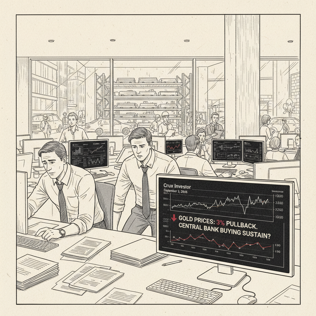 Illustration: Gold Experiences 3% Pullback, Central Bank Buying Under Scrutiny