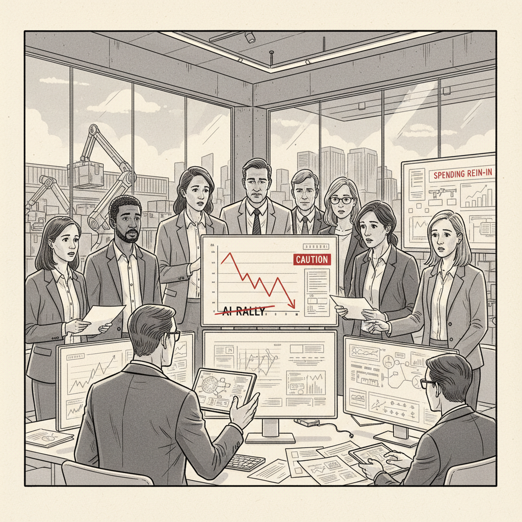 Illustration: Investors Show Nervousness Over AI Spending Slowdown
