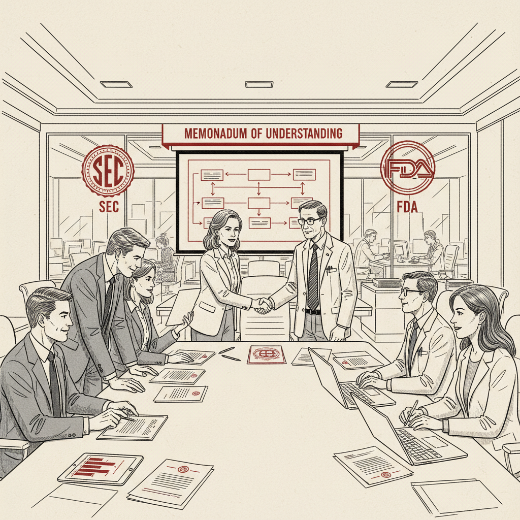 Illustration: SEC-FDA Agreement Increases Disclosure Risk for Life Sciences Firms