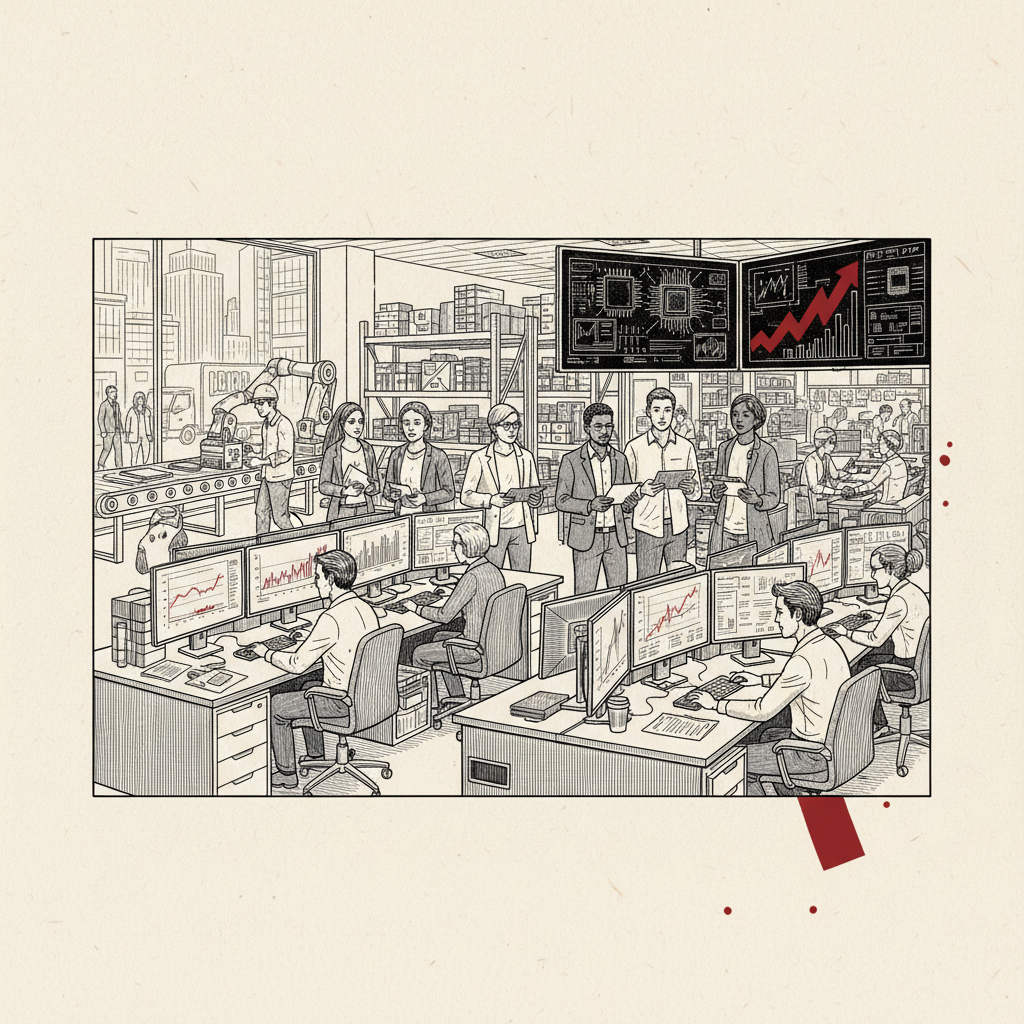 Illustration: Tech Firms Rally in Asia Amid Mixed Markets, US Inflation Eyed